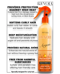 Revola Luxeri Argan - Frizz Control & Shine for Curly Hair 400ML