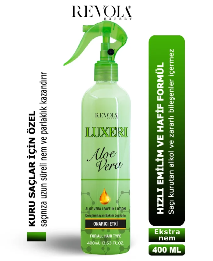 Revola Luxeri Aloe Vera - Hydration & Heat Protection for All Hair Types 400ML