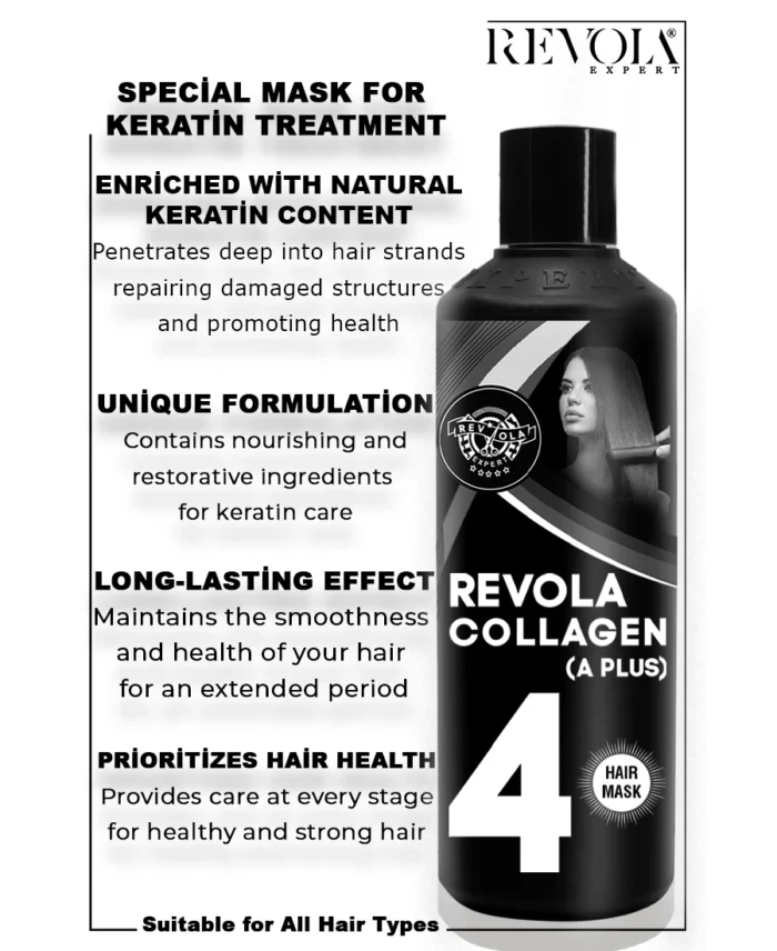 Revola Collagen – Keratin Treatment Mask for Hair Repair & Nourishment 500ML