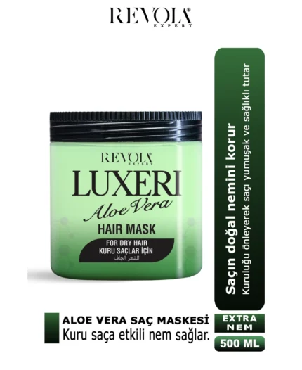 Luxeri Aloe Vera Hair Mask - Deep Moisturizing Treatment for Dry Hair 500ML