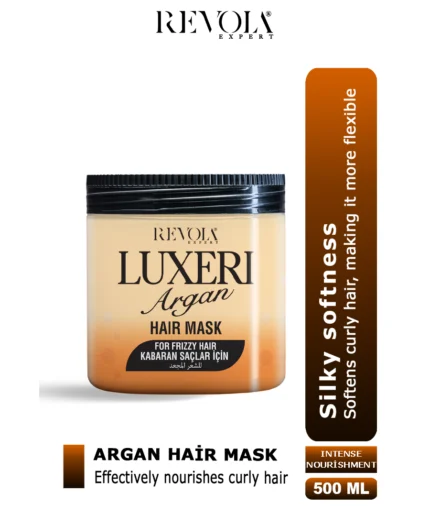 Luxeri Argan Hair Mask - Nourishing Care for Frizzy & Curly Hair 500ML