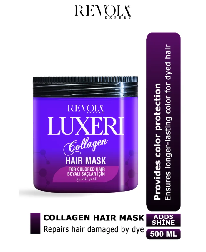 Luxeri Collagen Hair Mask - Long-Lasting Color Protection for Dyed Hair 500ML