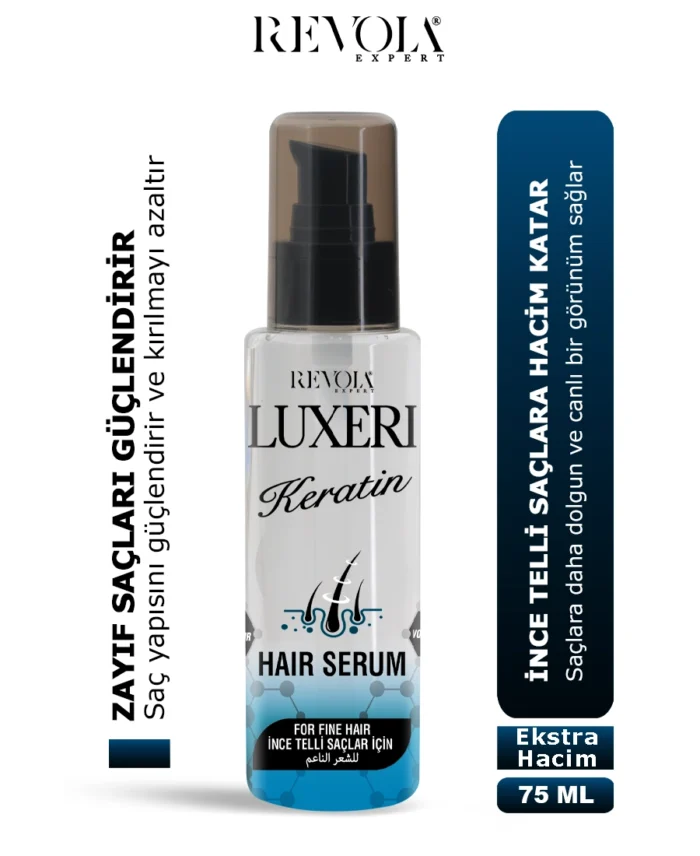 Luxeri Keratin Serum - Volumizing and Smoothing Care for Weak Hair 75ML