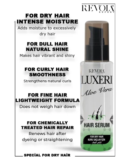 Luxeri Aloe Vera Serum - Intense Moisturization for Dry and Dull Hair 75ML