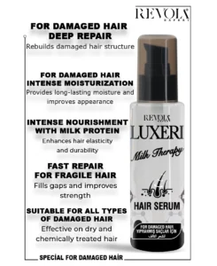 Luxeri Milk Therapy Serum - Deep Repair and Strengthening for Damaged Hair 75ML