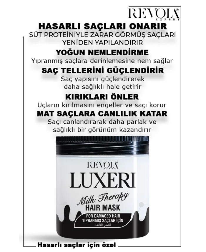 Luxeri Milk Hair Mask - Repair and Strengthen Damaged Hair 500ML