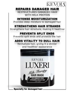 Luxeri Milk Therapy Hair Mask - Repair and Strengthen Damaged Hair 500ML