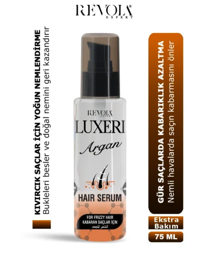 Luxeri Argan Serum - Frizz Control and Curl Enhancement for Thick Hair 75ML