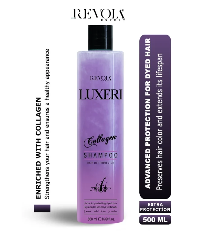 Revola Luxeri Collagen Shampoo Protects and Strengthens Dyed Hair 500ML